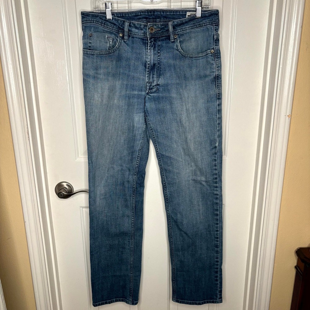 Buffalo David Bitton Jackson X Straight Stretch Denim Jeans Mens 32x32 Blue